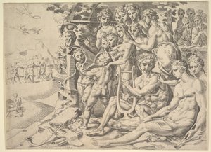 アポロとミューズ、1549年。 作： Dirck Volkertsen Coornhert