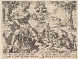 1550 年の十二総主教シリーズのベンジャミン。 作： Dirck Volkertsen Coornhert