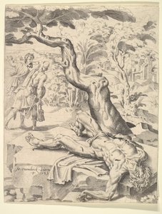 善きサマリア人のたとえ話、1549 年。 作： Dirck Volkertsen Coornhert