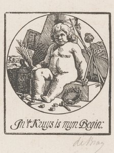 苦しみの道具に囲まれたキリストの子 作： Dirck de Bray