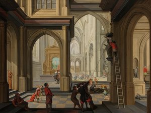 教会の偶像破壊。 1630 作： Dirck van Delen