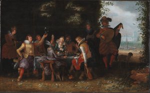 ベテスダの池で癒されるキリスト 作： Dirck van Delen