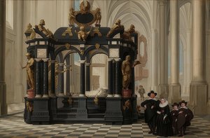 Eine Familyは、デルフトのNieuwe KerkにあるGrab des Prinzen William Iです。 1645 作： Dirck van Delen
