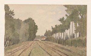 遠くに建物のある風景 作： Dirk Arnoldus Tavenraat