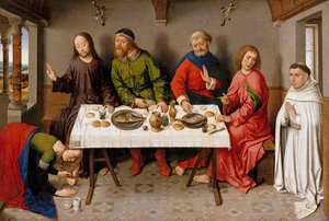 ファリサイ派サイモンの家のキリスト、c。 1450 作： Dirk Bouts