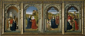 聖母の生活からの4つのシーン、カリフォルニア1442-1445 作： Dirk Bouts