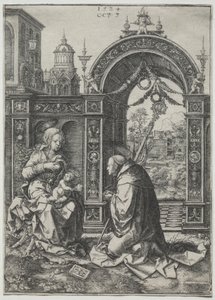 聖バーナードのビジョン 作： Dirk Jacobsz Vellert