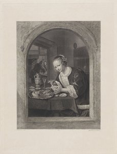 牡蠣を食べる人 作： Dirk Jurriaan Sluyter