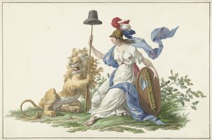 バタビア海軍の旗のモデル、1796 年 作： Dirk Langendijk