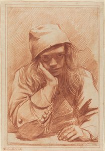 自画像、1633-96年（赤チョーク） 作： Dirk Theodor Helmbrecker