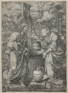 キリストとサマリアの女、1523年。 作： Dirk Vellert