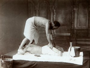 オリエンタルバス。マッサージ、1880年代 作： Dmitri Ivanovich Yermakov