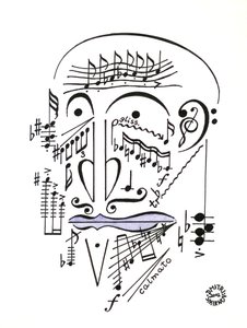 Dr Musicus - 楽譜を使って描かれた顔