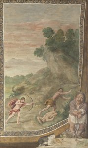 アポロがアルドブランディーニ邸、1617年から1618年にかけてサイクロプスフレスコを殺害 作： Domenichino