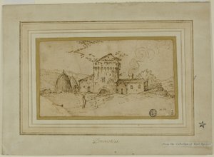 タワーとヘイスタックのある農場 作： Domenichino