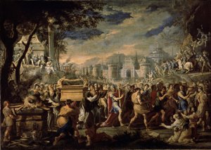 契約の箱をエルサレムに運ぶダビデ王 作： Domenico Gargiulo