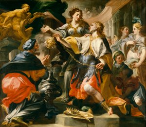 異教の神々を崇拝するソロモン、c.16951700 作： Domenico Antonio Vaccaro