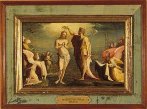 ベッカフミ - キリストの洗礼 1528年 作： ドメニコベッカフミ