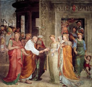 聖母の結婚式ドメニコ・ベッカフミ（1486-1551）の絵画