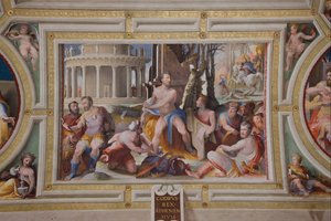 コドラスの犠牲、アテネの王ギリシャとローマの英雄の美徳、1529-1535 作： Domenico di Pace Beccafumi  