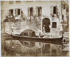 ベニスのゴンドラ、1855年頃 作： Domenico Bresolin