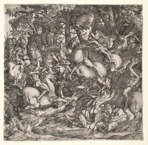 裸の男たちの戦い 作： Domenico Campagnola