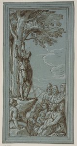 荒野で説教する洗礼者ヨハネ 作： Domenico Campagnola