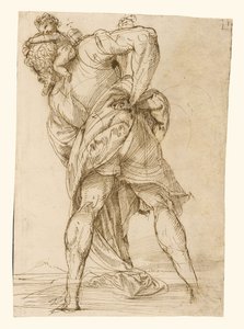 聖クリストファー 作： Domenico Campagnola