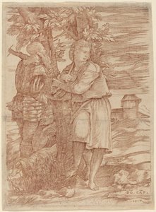 羊飼いと老戦士 作： Domenico Campagnola