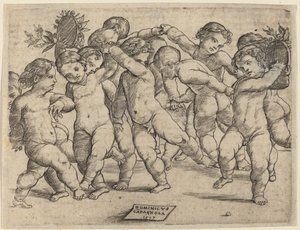 12 人の子供が踊る 作： Domenico Campagnola