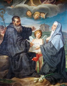 ドメニコ・コルヴィ（1721-1803）による聖ベネディクトと聖スコラスティカ 作： Domenico Corvi