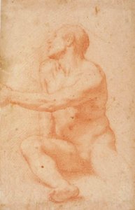 着席ヌード 作： Domenico Cresti