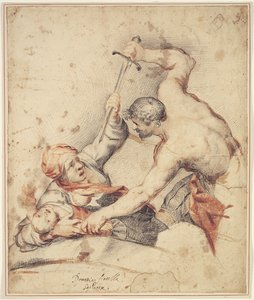 母子を襲う男 作： Domenico Fiasella