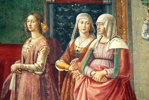 洗礼者聖ヨハネの誕生からフィレンツェの女性 作： Domenico Ghirlandaio