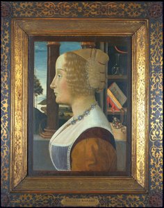 女性の肖像、1490年頃（パネル上のテンペラ） 作： Domenico Ghirlandaio