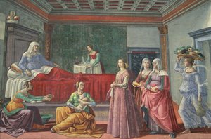 洗礼者聖ヨハネの誕生 作： Domenico Ghirlandaio