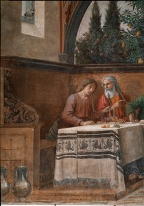 最後の晩餐。詳細(フレスコ画 作： Domenico Ghirlandaio