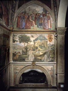 聖フランシスの葬儀 作： Domenico Ghirlandaio