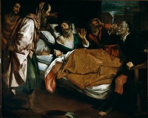 預言者エゼキエルの死 ドメニコ・フィアゼッラ（イル・サルザナ）（1589-1669）の絵画 17世紀 ジェネスのパラッツォ・ビアンコのガレリア
