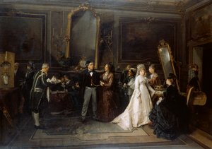 結婚生活は煙に巻かれた 作： Domenico Induno