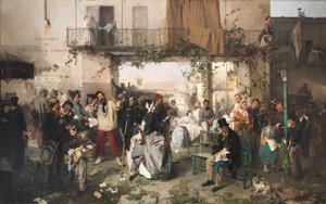 ヴィッラフランカの平和に関するニュース 作： Domenico Induno