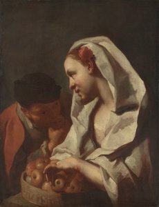 果物売りの少女 作： Domenico Maggiotto (attributed to)