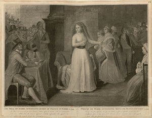 フランス王妃マリー・アントワネットの裁判、1793 年 10 月 14 日。 作： Domenico Pellegrini