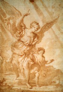 「守護天使」、17世紀 作： Domenico Piola I