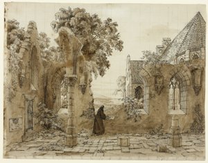 修道院の廃墟の修道士 作： Domenico Quaglio