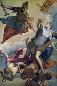 「繁栄のアレゴリー」 Domenico Tintoretto dit le Tintoret (1560-1635) Fin 16eme siecle Dim 207x140 cm Museo del Prado, Madrid 作： Domenico Robusti Tintoretto