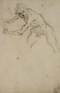 はりつけの図の研究（紙に木炭） 作： Domenico Robusti Tintoretto