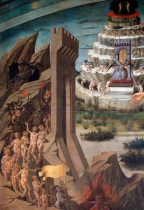 ダンテ・アリギエーリと彼のコメディ 作： Domenico di Michelino