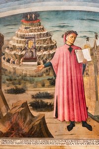 ダンテ・アリギエーリの神曲、詳細 作： Domenico di Michelino