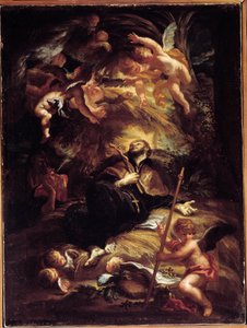 スペインのイエズス会宣教師フランソワ・ザビエル（Francois-Xavier）（1506-1552）の死（聖フランソワ・ザビエルの死） ドメニコ・ピオラ（1627-1703）の絵画 Genes, Musei di Strada Nuova (ex Palazzo Bianco)